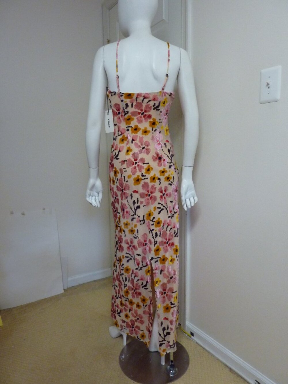 STAUD Pink & Yellow Floral Halter Maxi Dress - Picture 12 of 12